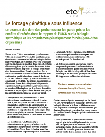 première page du rapport