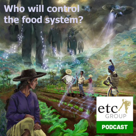 Food Barons report cover art showing peasants resisting corporate digital giants